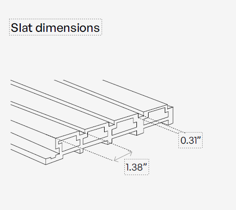 EXTERIOR COMPOSITE SLATTED PANELS