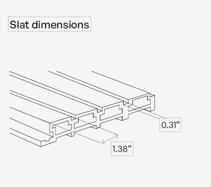 EXTERIOR COMPOSITE SLATTED PANELS