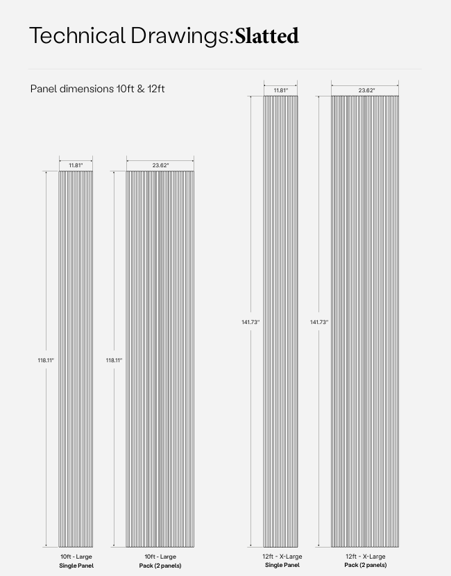 Flexible slatted panels