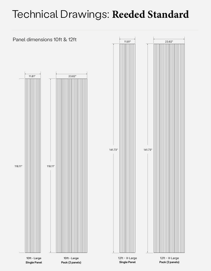 Flexible reeded panels standard